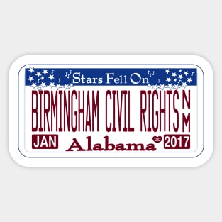 Birmingham Civil Rights National Monument License Plate Sticker